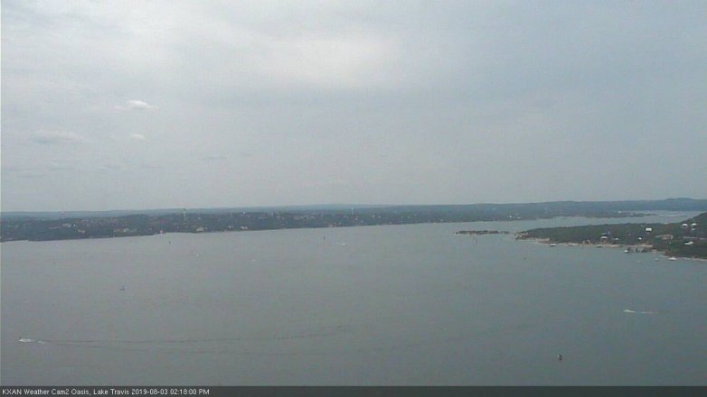 Lake Travis webcam, August 3, 2019 1:20 PM CT