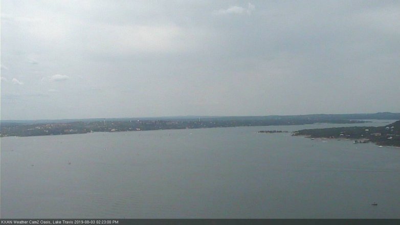 Lake Travis webcam, August 3, 2019 1:25 PM CT