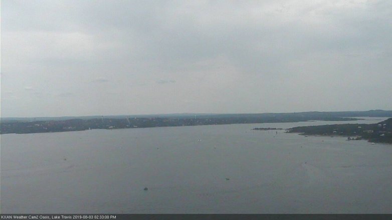Lake Travis webcam, August 3, 2019 1:35 PM CT