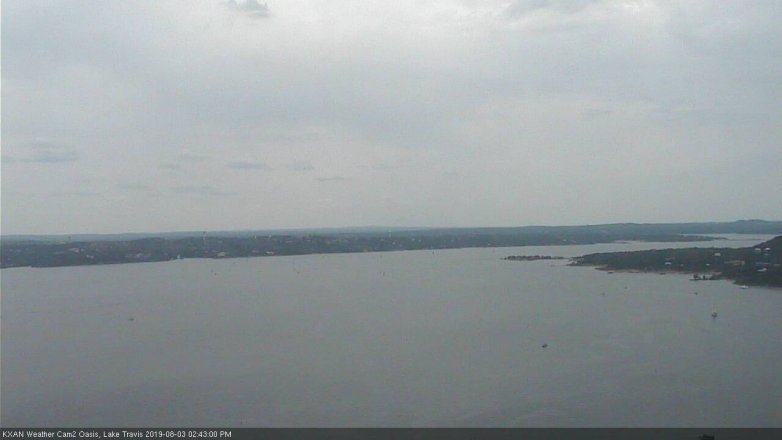 Lake Travis webcam, August 3, 2019 1:45 PM CT
