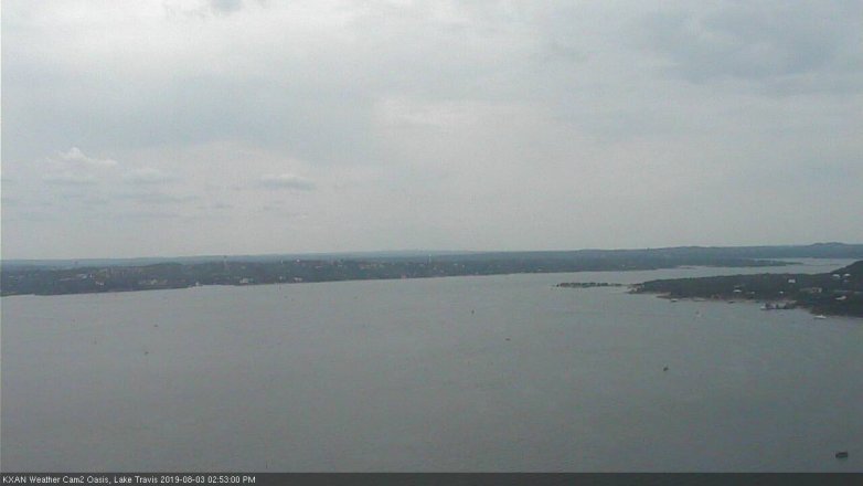 Lake Travis webcam, August 3, 2019 1:55 PM CT