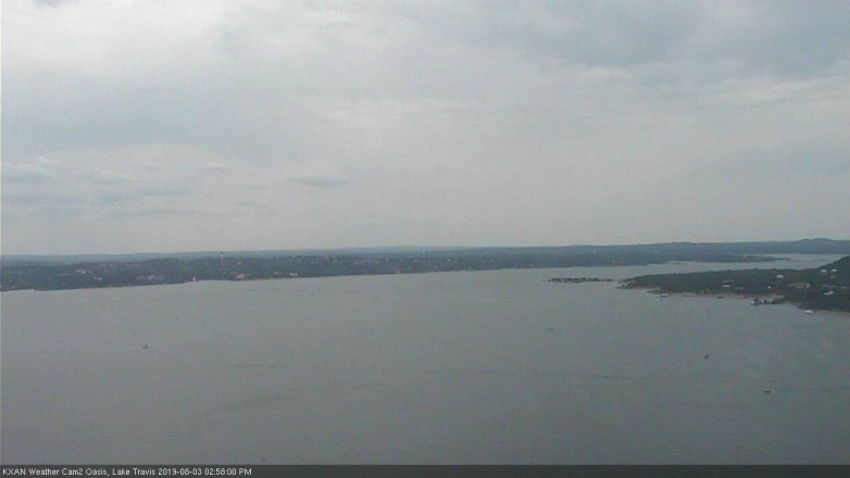 Lake Travis webcam, August 3, 2019 2:00 PM CT