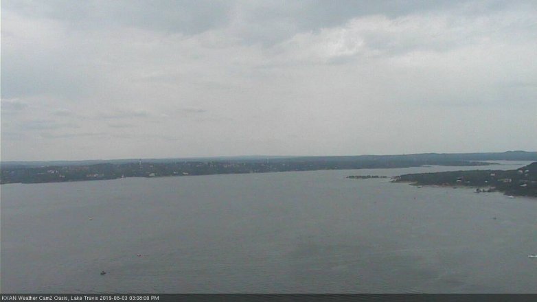 Lake Travis webcam, August 3, 2019 2:10 PM CT