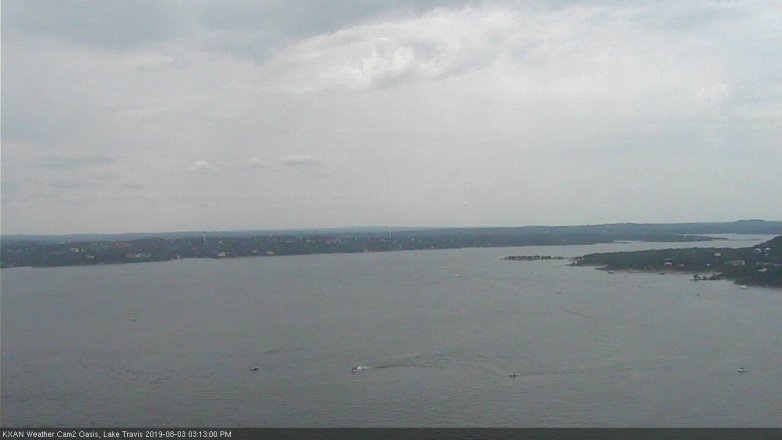 Lake Travis webcam, August 3, 2019 2:15 PM CT