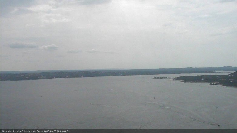 Lake Travis webcam, August 3, 2019 2:25 PM CT