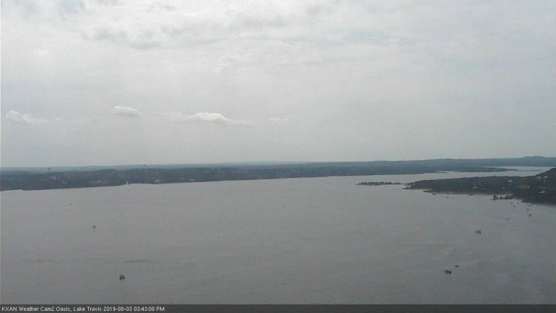 Lake Travis webcam, August 3, 2019 2:45 PM CT