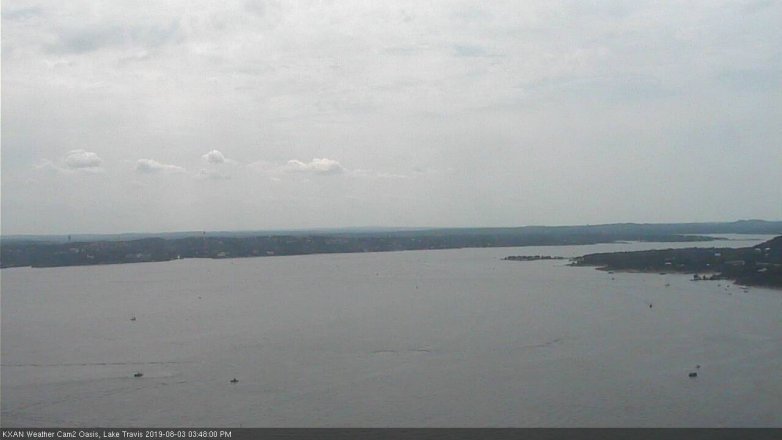 Lake Travis webcam, August 3, 2019 2:50 PM CT