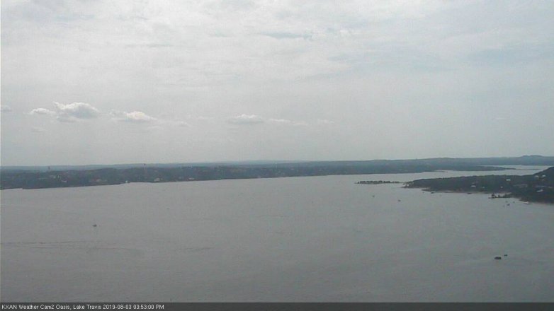Lake Travis webcam, August 3, 2019 2:55 PM CT