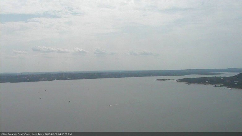 Lake Travis webcam, August 3, 2019 3:10 PM CT