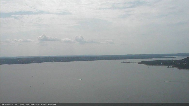 Lake Travis webcam, August 3, 2019 3:15 PM CT