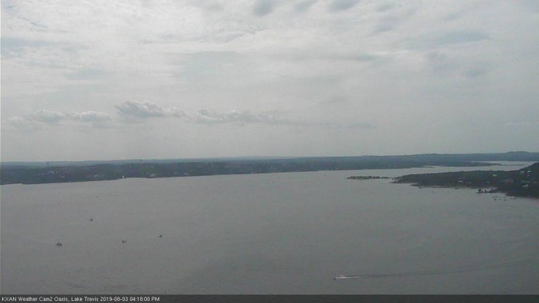 Lake Travis webcam, August 3, 2019 3:20 PM CT
