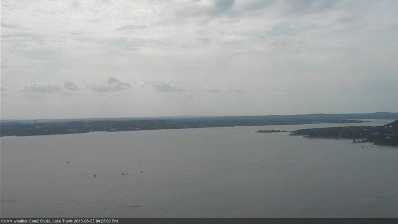 Lake Travis webcam, August 3, 2019 3:25 PM CT