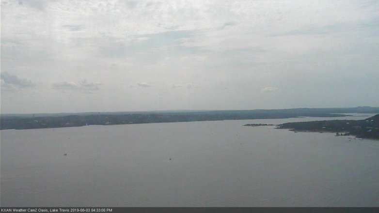 Lake Travis webcam, August 3, 2019 3:35 PM CT