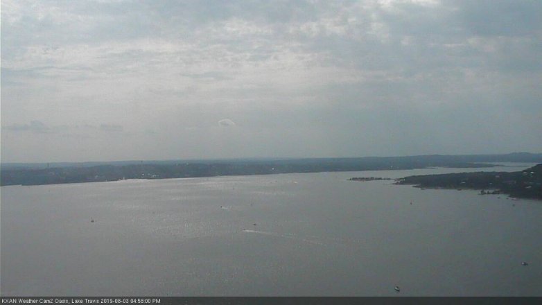 Lake Travis webcam, August 3, 2019 4:00 PM CT