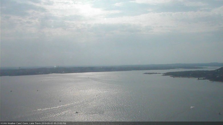 Lake Travis webcam, August 3, 2019 4:25 PM CT