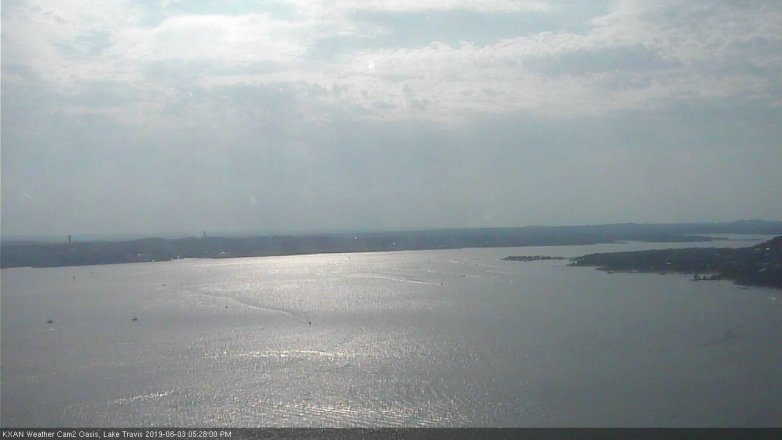 Lake Travis webcam, August 3, 2019 4:30 PM CT