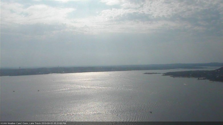 Lake Travis webcam, August 3, 2019 4:35 PM CT