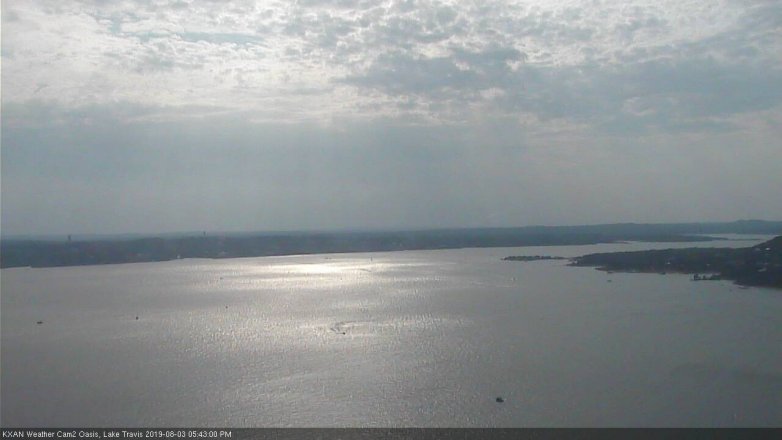 Lake Travis webcam, August 3, 2019 4:45 PM CT