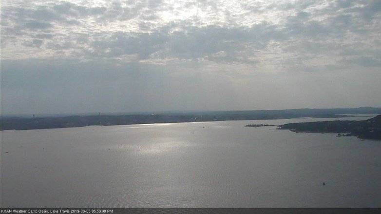 Lake Travis webcam, August 3, 2019 5:00 PM CT