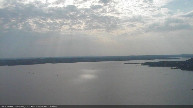 Lake Travis webcam, August 3, 2019 5:10 PM CT