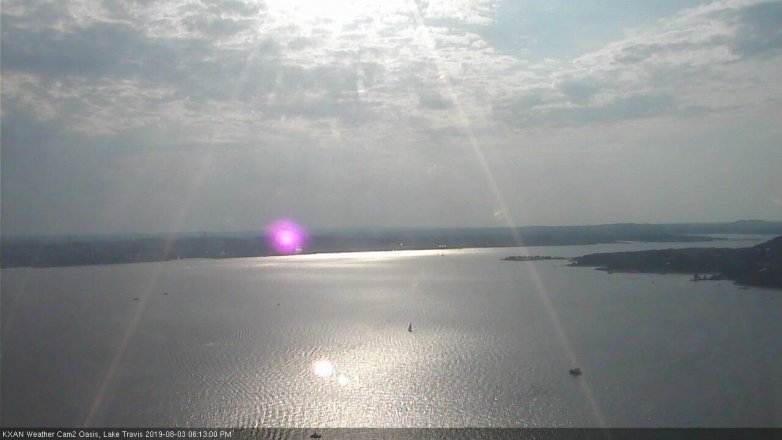 Lake Travis webcam, August 3, 2019 5:15 PM CT