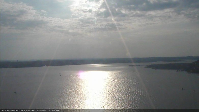 Lake Travis webcam, August 3, 2019 5:25 PM CT