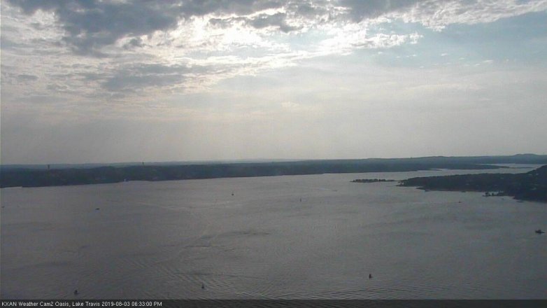 Lake Travis webcam, August 3, 2019 5:35 PM CT