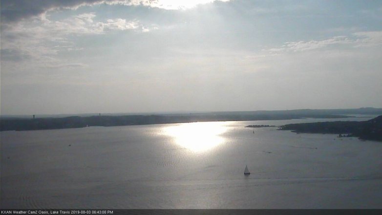 Lake Travis webcam, August 3, 2019 5:45 PM CT