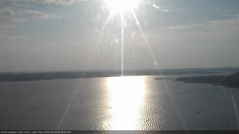 Lake Travis webcam, August 3, 2019 5:50 PM CT