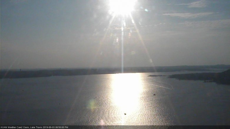 Lake Travis webcam, August 3, 2019 6:00 PM CT