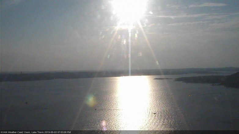 Lake Travis webcam, August 3, 2019 6:05 PM CT
