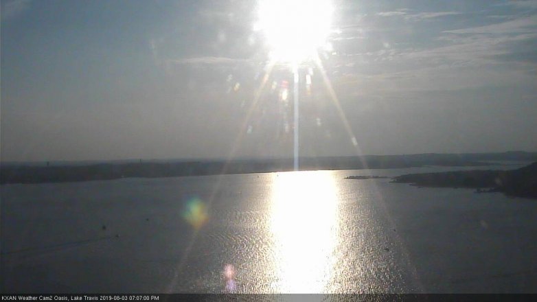 Lake Travis webcam, August 3, 2019 6:10 PM CT