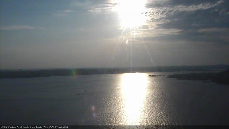 Lake Travis webcam, August 3, 2019 6:20 PM CT