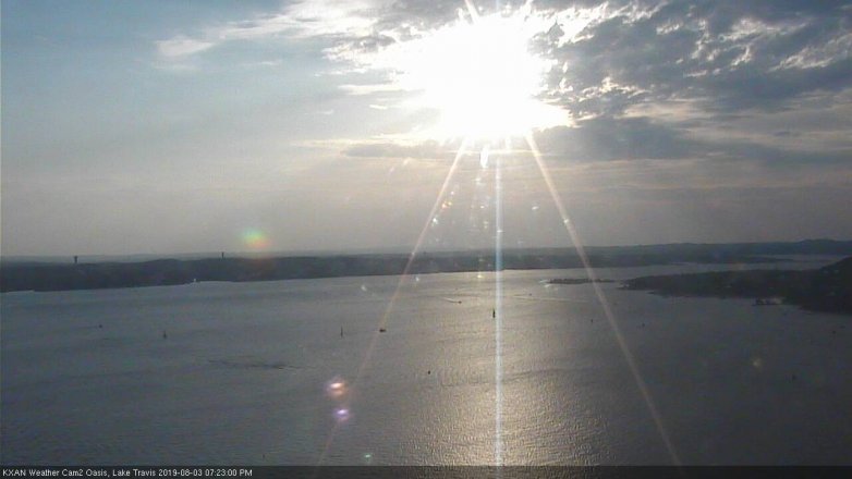 Lake Travis webcam, August 3, 2019 6:25 PM CT