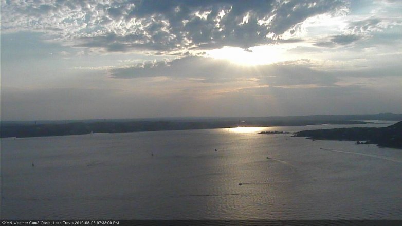 Lake Travis webcam, August 3, 2019 6:35 PM CT
