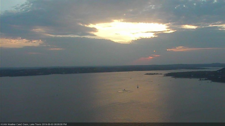 Lake Travis webcam, August 3, 2019 7:10 PM CT
