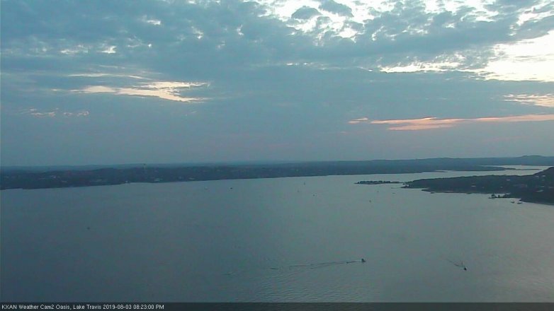 Lake Travis webcam, August 3, 2019 7:25 PM CT