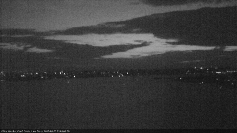 Lake Travis webcam, August 3, 2019 8:05 PM CT