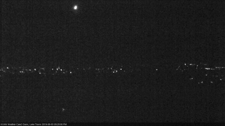Lake Travis webcam, August 3, 2019 8:30 PM CT