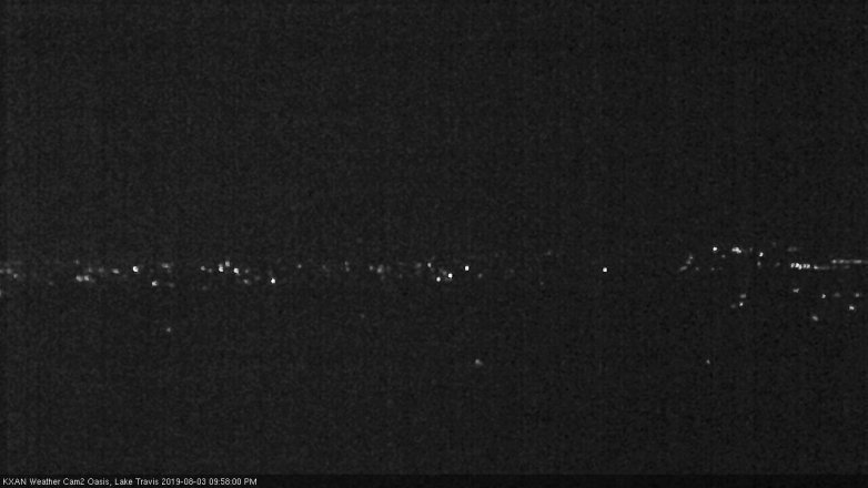 Lake Travis webcam, August 3, 2019 9:00 PM CT