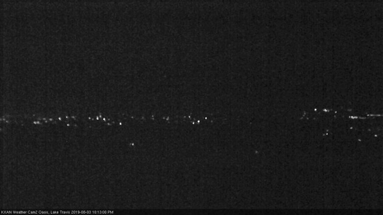 Lake Travis webcam, August 3, 2019 9:15 PM CT