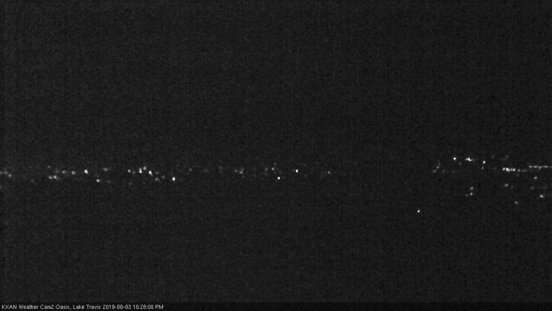 Lake Travis webcam, August 3, 2019 9:30 PM CT