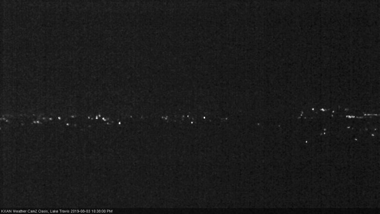 Lake Travis webcam, August 3, 2019 9:40 PM CT