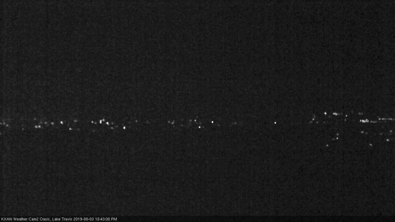 Lake Travis webcam, August 3, 2019 9:45 PM CT