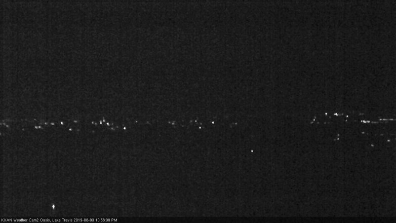 Lake Travis webcam, August 3, 2019 10:00 PM CT