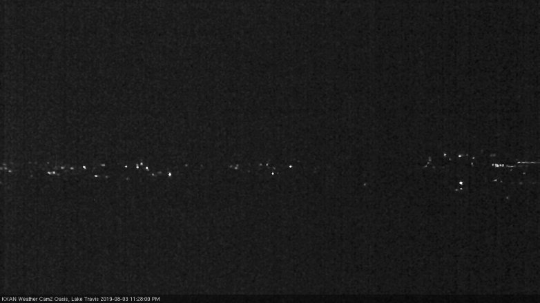 Lake Travis webcam, August 3, 2019 10:30 PM CT