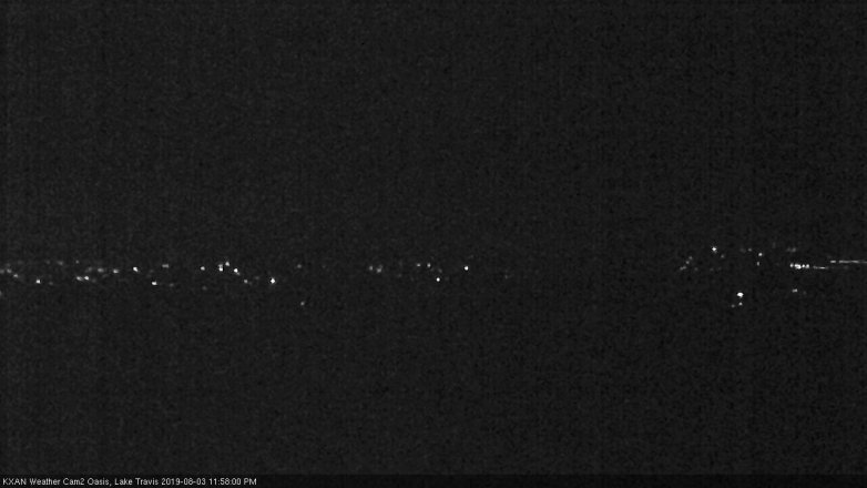 Lake Travis webcam, August 3, 2019 11:00 PM CT