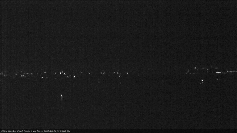 Lake Travis webcam, August 3, 2019 11:25 PM CT