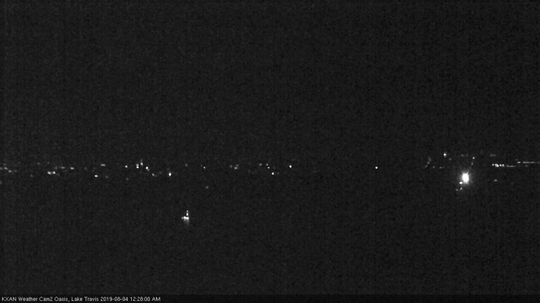 Lake Travis webcam, August 3, 2019 11:30 PM CT