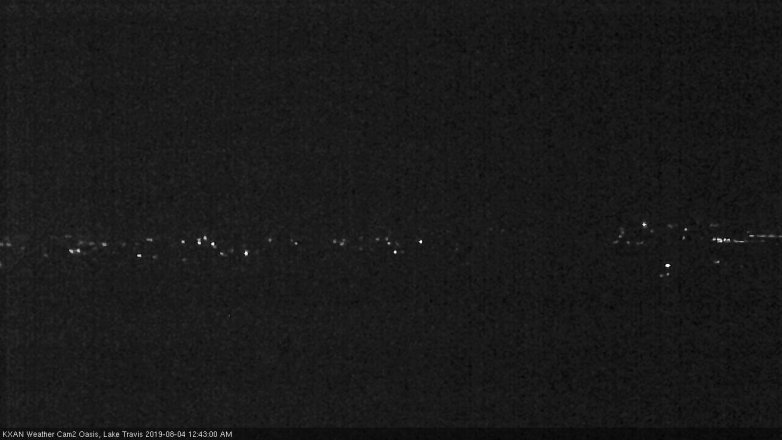 Lake Travis webcam, August 3, 2019 11:45 PM CT